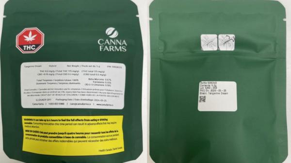 photo of Incorrect labelling leads to recall for Canna Farms Tangerine Dream image