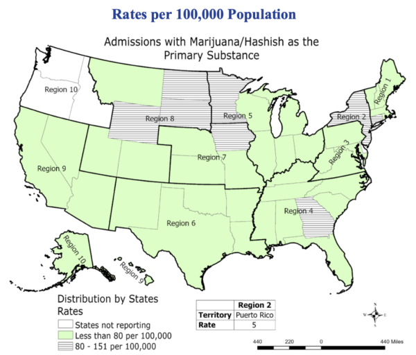 photo of States Where Marijuana Is Illegal Typically See Higher Rates Of Treatment Admissions, Federal Study Says image