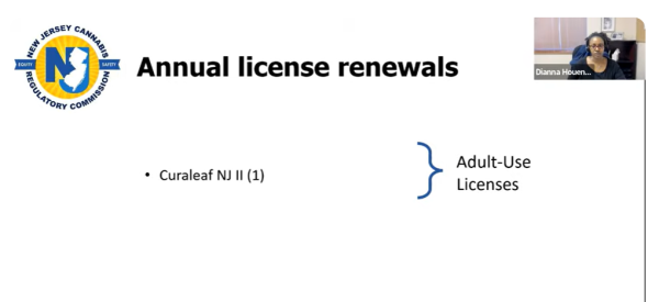 NJ-CRC OKs Curaleaf License Renewal…