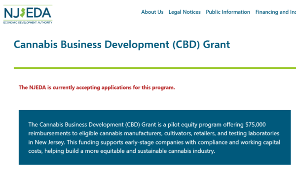 Some NJEDA Cannabis Grants Still…