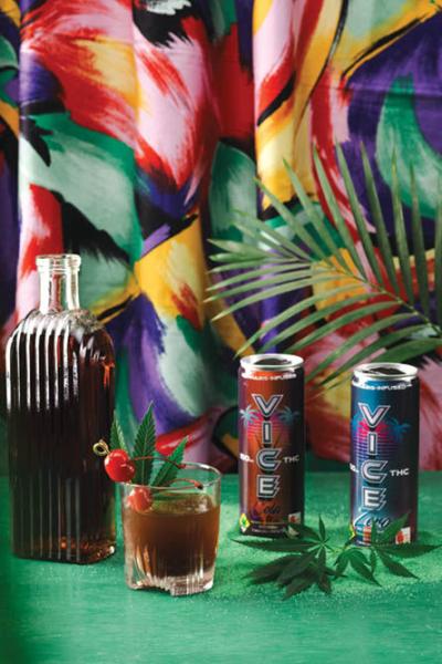 photo of Tannins & Terpenes Pairing: Vice Zero Cola 100mg THC by Ray’s Lemonade with Bacardi Black 1862 Rum and Coke image