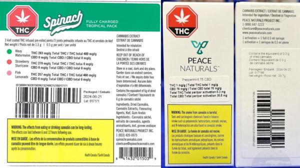 photo of Peace Naturals recalls infused pre-rolls, CBD extract from Ontario image