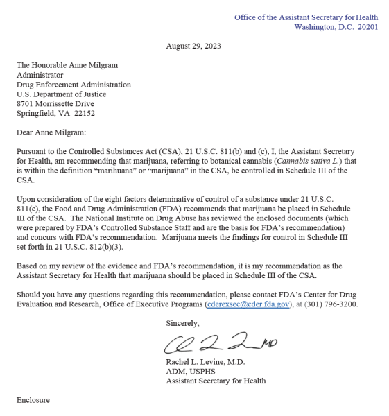 photo of Feds Release Marijuana Documents, Confirming Schedule III Recommendation Based On ‘Accepted Medical Use’ image
