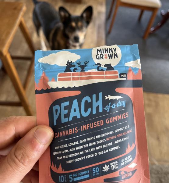 photo of Peach hemp delta-9 gummies—Minny Grown, Minnesota, USA, fall 2024 image