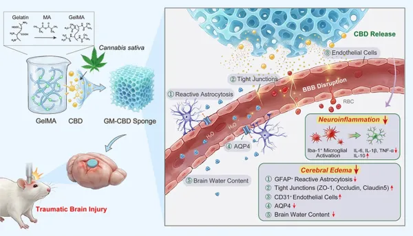 CBD-Loaded Sponge Reduces Brain…
