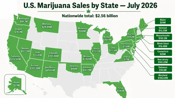 U.S. Legal Marijuana Sales Reach $2.56…