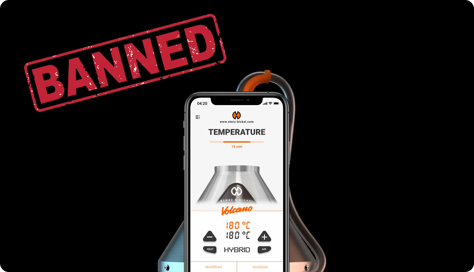 volcano iOS app banned